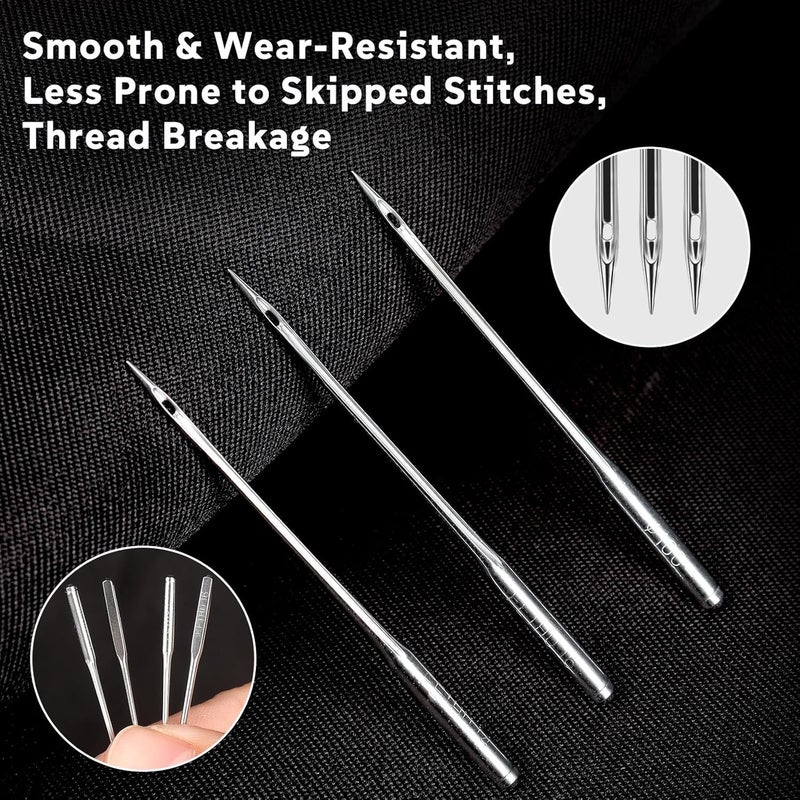 AUGHOA 60 PCS Universal Cotton&Knit Sewing Machine Needles, Size 75/11 Needles for Medium-Weight Fabrics, Suitable for Singer, Brother, Janome Home Sewing Machine - Image 3